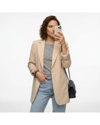 CT|Damen Langer Modischer Regulärer Blazer