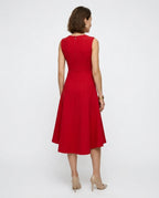 CT|Drapiertes Asymmetrisches Midikleid für Damen