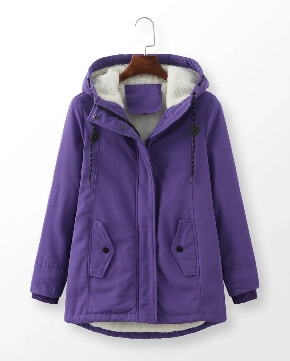 CT|Damen Wollgefütterter Parka mit Taillenakzent