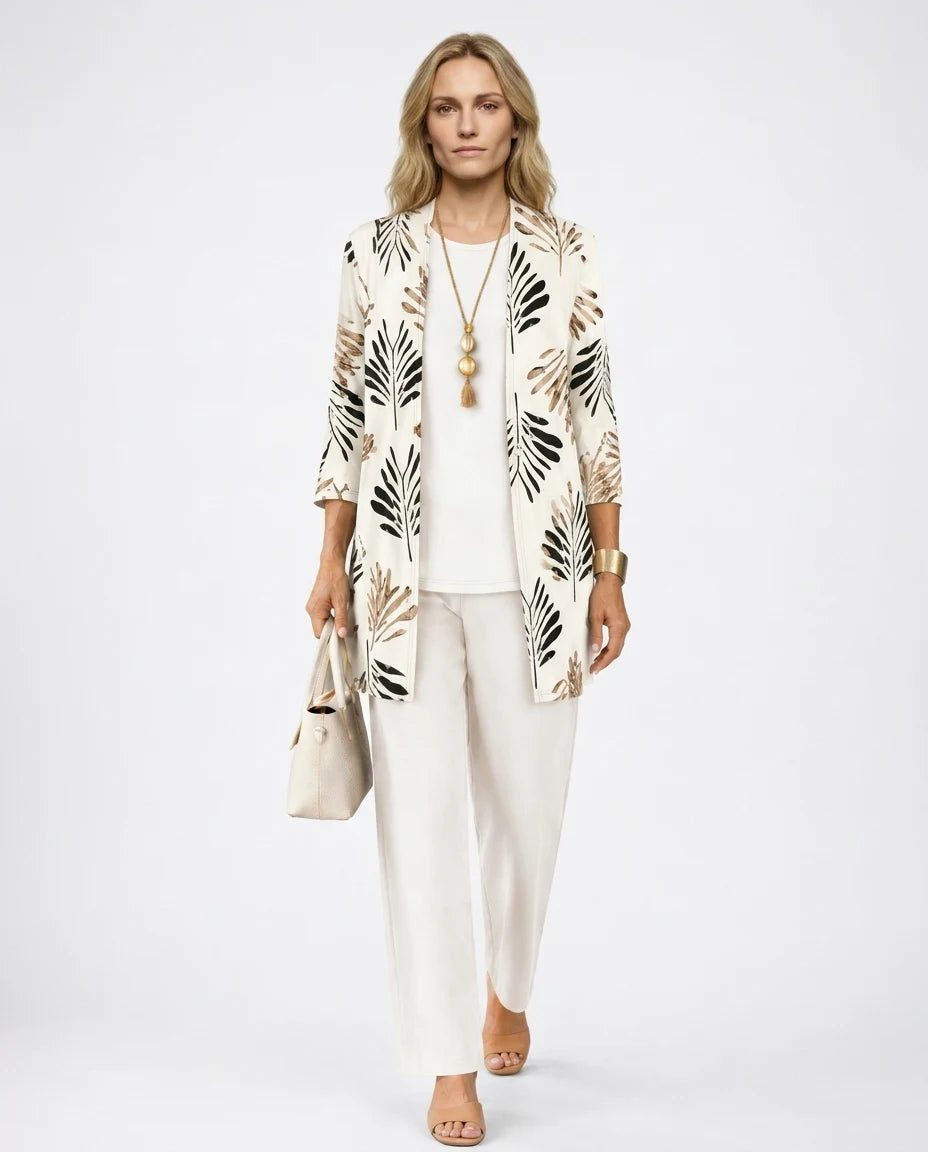 CT|Damen Dreiteiliges Set mit Strickjacke