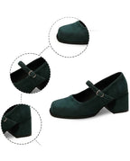 CT|Wildleder-Pumps mit Schnalle