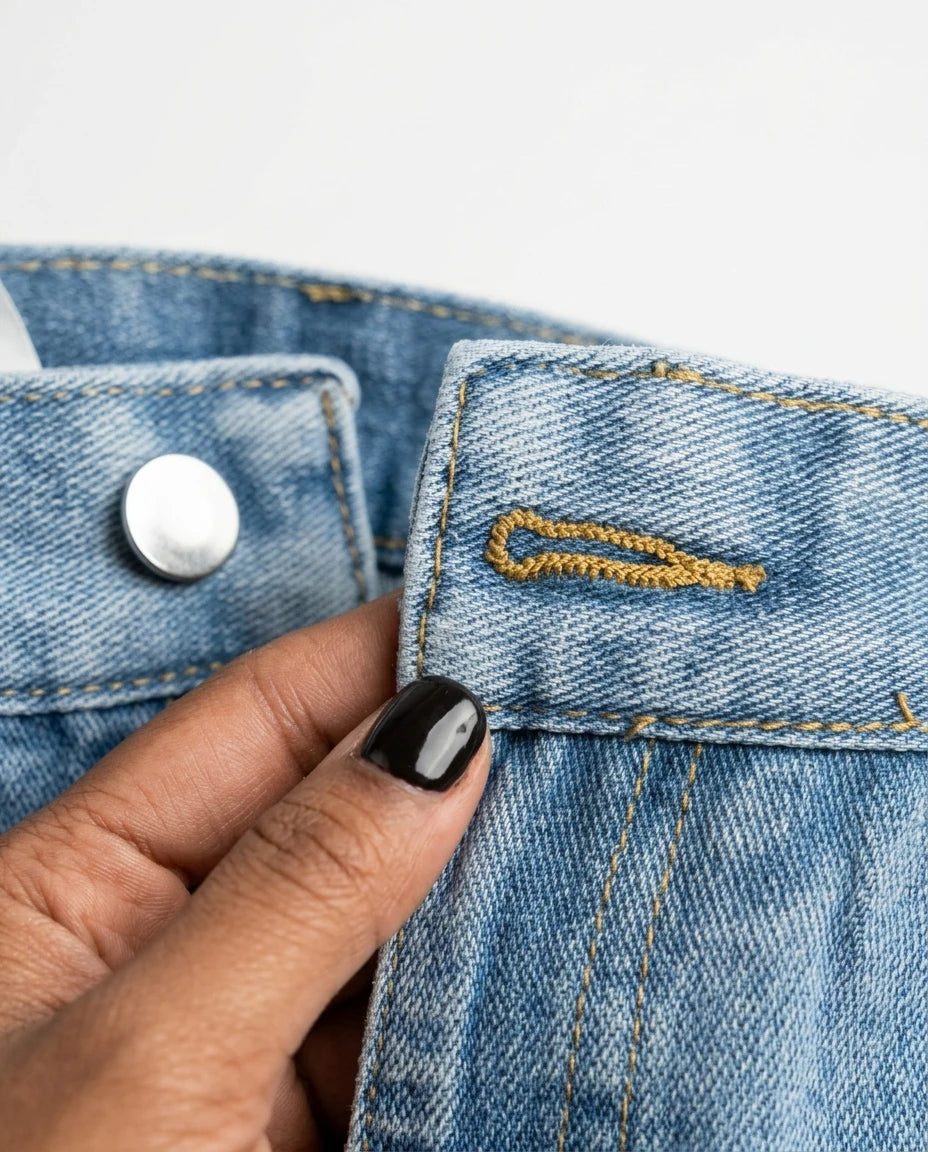CT|Baggy Damenjeans mit Hoher Taille und Weit Beinen