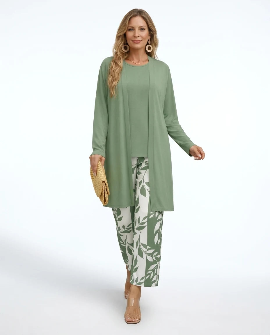 CT|Damen Dreiteiliges Set mit Strickjacke