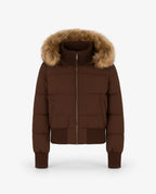 CT|Damen Gesteppte Winterjacke mit Kunstfellkragen