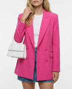 CT|Damen Longline Zweireihiger Blazer