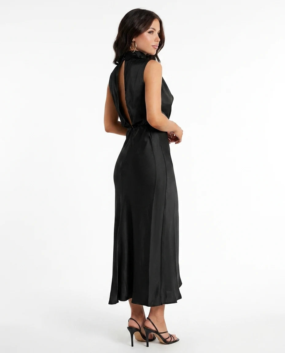 CT|Damen Elegantes Halter Abendkleid