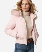 CT|Damen Gesteppte Winterjacke mit Kunstfellkragen