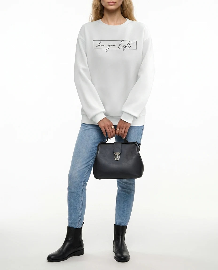 CT|Oversized Damen-Sweater mit Rundhalsausschnitt