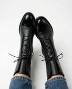 CT|Herbstliche Vintage Damen Stiefeletten mit Öko-Leder