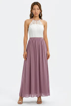CT|Damen Hochzeitsgast Halter Maxi Kleid
