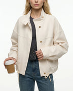 CT|Damen Oversized Jacke mit Knöpfen
