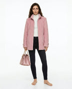 CT|Damen Stehkragen Fleecejacke mit Durchgehender Knopfleiste