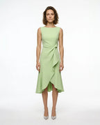 CT|Drapiertes Asymmetrisches Midikleid für Damen