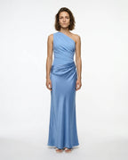 CT|Damen Ein-Schulter Hochzeitsgast Kleid