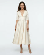 CT|Elegantes Ausgestelltes Midi-Kleid für Hochzeitsgäste