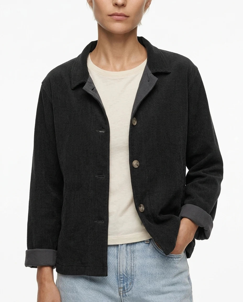 CT|Damen Langarmjacke mit Knopfleiste