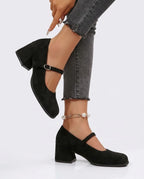 CT|Wildleder-Pumps mit Schnalle