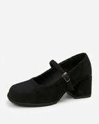 CT|Wildleder-Pumps mit Schnalle