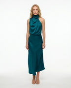 CT|Damen Elegantes Halter Abendkleid