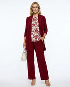 CT|Damen Dreiteiliges Set mit Strickjacke
