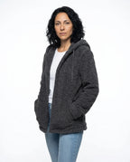CT|Damen Mantel aus Teddy-Fleece mit Reißverschluss