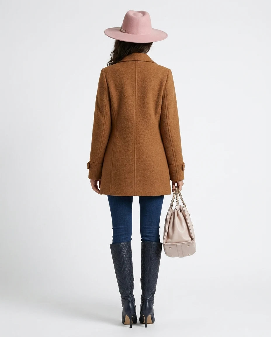 CT|Damen Stehkragen Fleecejacke mit Durchgehender Knopfleiste