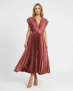 CT|Klassisches Damen-Maxikleid mit Plissee