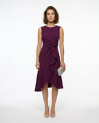 CT|Drapiertes Asymmetrisches Midikleid für Damen