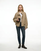 CT|Damen Oversized Jacke mit Knöpfen