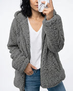 CT|Damen Mantel aus Teddy-Fleece mit Reißverschluss