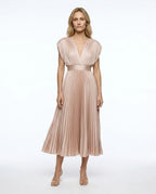 CT|Klassisches Damen-Maxikleid mit Plissee