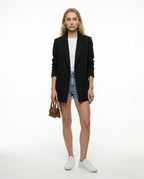 CT|Damen Longline Zweireihiger Blazer