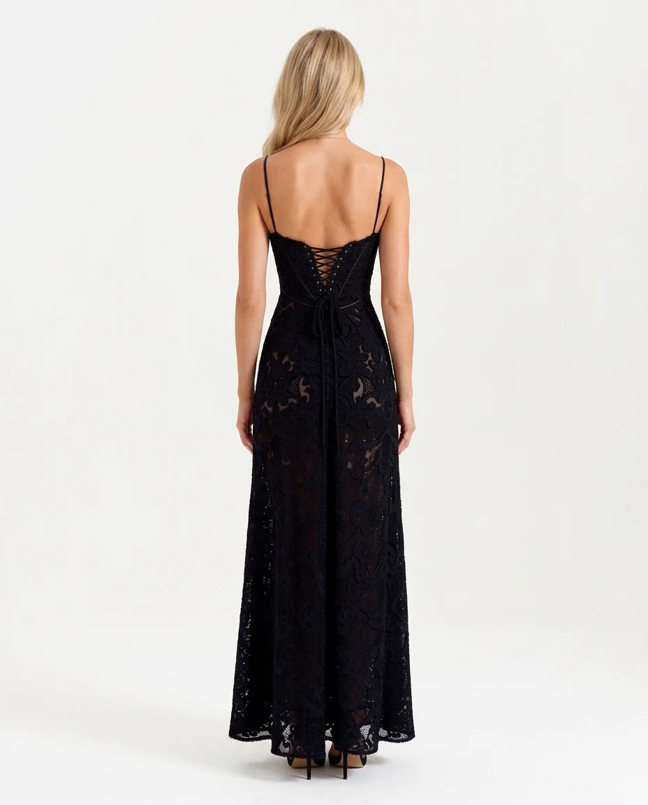CT|Damen Bustier Maxi Kleid für Hochzeitsgäste