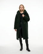 CT|Damen Teddyjacke mit Kapuze und Flauschiger Optik