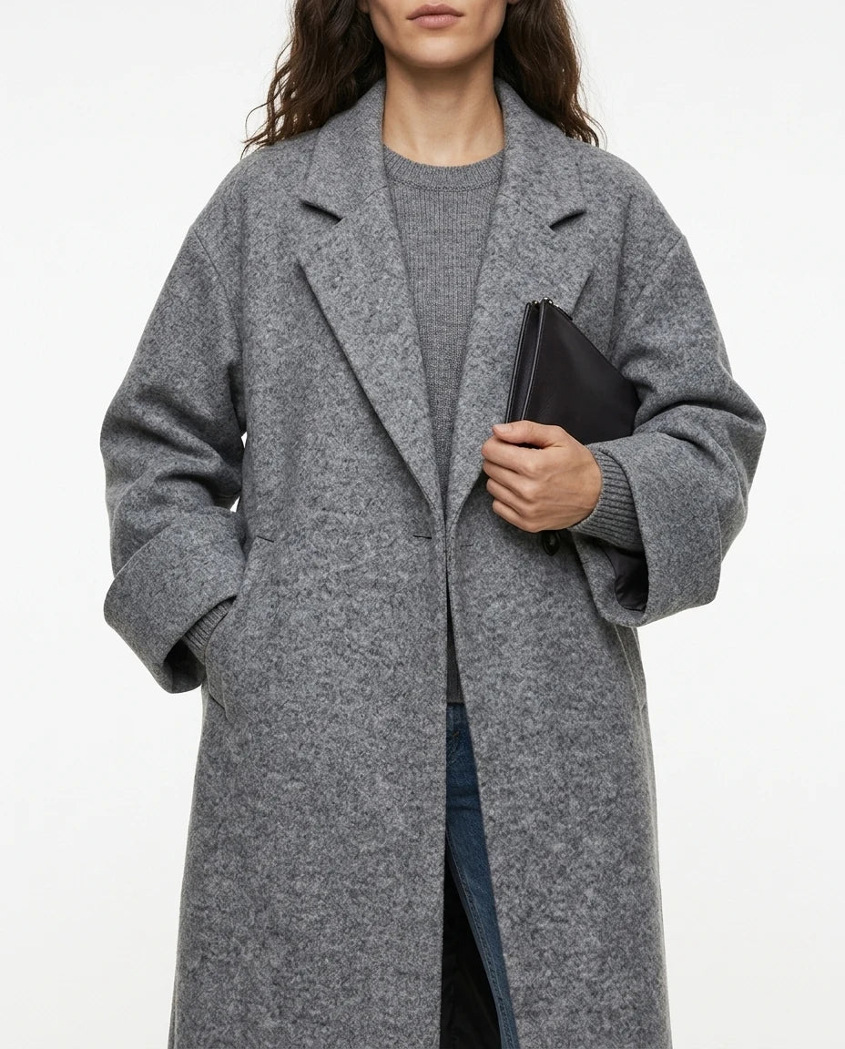 CT|Langer Damen Oversized Wollmantel