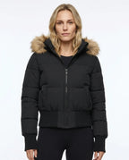 CT|Damen Gesteppte Winterjacke mit Kunstfellkragen