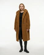 CT|Damen Teddyjacke mit Kapuze und Flauschiger Optik