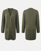 CT|Damenstrickjacke mit Taschen und Knopfverschluss