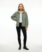 CT|Damen Teddyjacke mit Knopfleiste