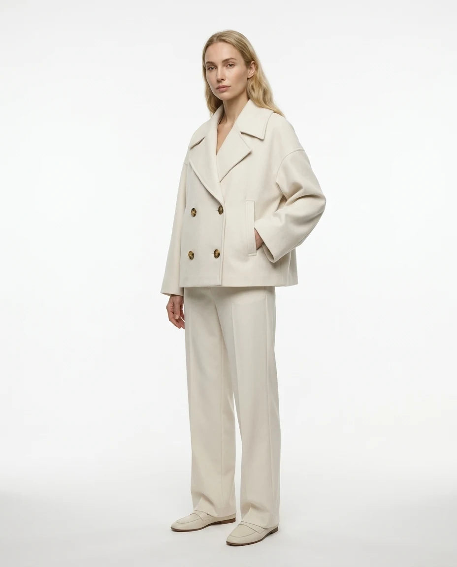 CT|Eleganter Damen Kurzmantel mit flatternder Passform