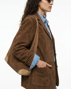 CT|Damenjacke aus Wildleder mit klassischem Schnitt