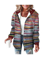 Linnea | Damen Hoodie Jacke mit Karo-Design